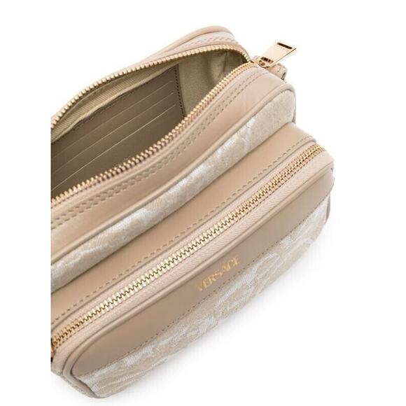 Versace Athena Jacquard Barocco Cream Beige Messenger Crossbody Bag NWT $1,150 - Picture 4 of 15